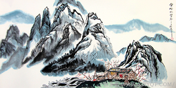 赵磊作品 《雪岭眺丰年》规格：137cmx68cm